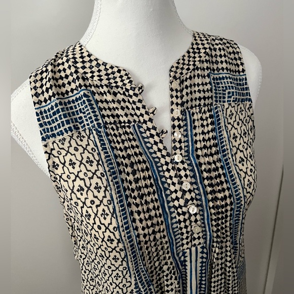 Lucky Brand Printed Sleeveless Tank Top Size XS - Picture 3 of 7